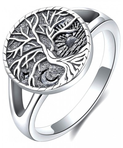 Tree of Life Ring 925 Sterling Silver Celtic Rings Tree of Life Jewelry Irish Gifts for Women Girls Men Mother $14.49 Rings