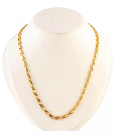 Mandi golden Chain Necklace for women and men Golden chips $8.54 Necklaces