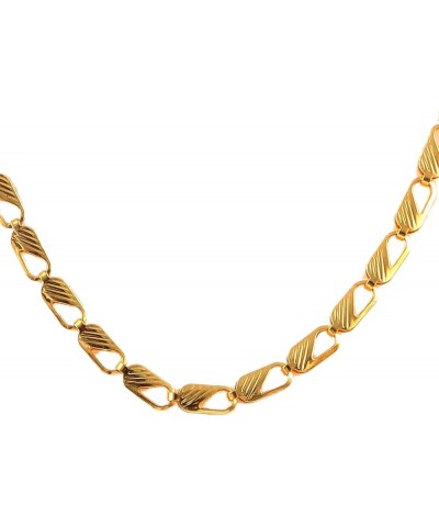 Mandi golden Chain Necklace for women and men Golden chips $8.54 Necklaces