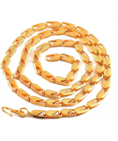 Mandi golden Chain Necklace for women and men Golden chips $8.54 Necklaces