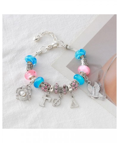 Greek Letters Gamma Phi Detla Sorority Bracelets Charm Beaded College Organization Sisterhood Gifts Jewelry For Her $11.52 Br...