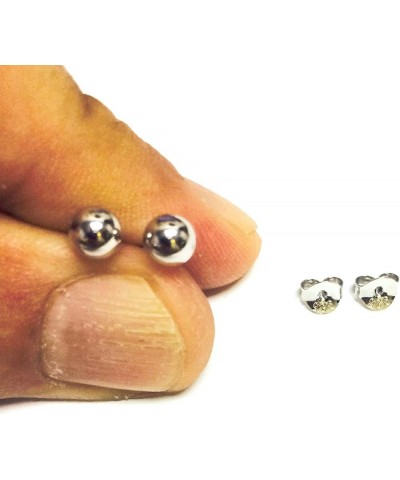 Sterling Silver Ball Stud Earrings 5 mm $16.00 Earrings