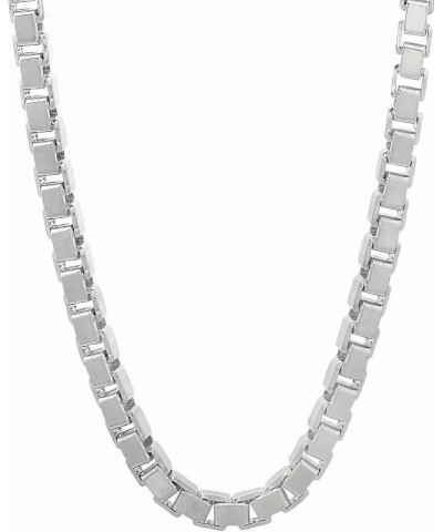 1mm-4mm Solid .925 Sterling Silver Square Box Chain Necklace or Bracelet 22.0 Inches 4.5mm Necklace $30.75 Necklaces