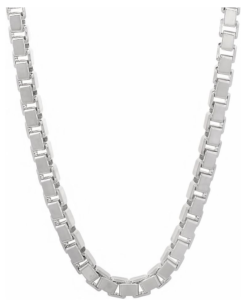 1mm-4mm Solid .925 Sterling Silver Square Box Chain Necklace or Bracelet 22.0 Inches 4.5mm Necklace $30.75 Necklaces