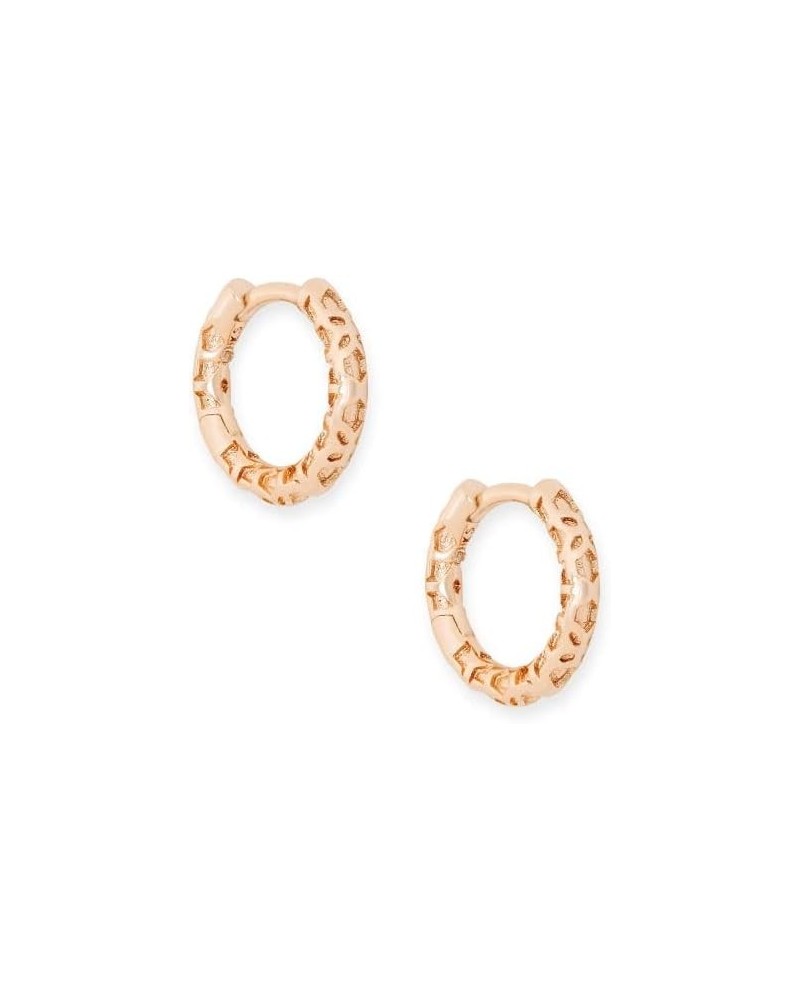 Maggie Huggie Earrings for Women, Fashion Jewelry ROSE GOLD - FILIGREE METAL $23.50 Earrings