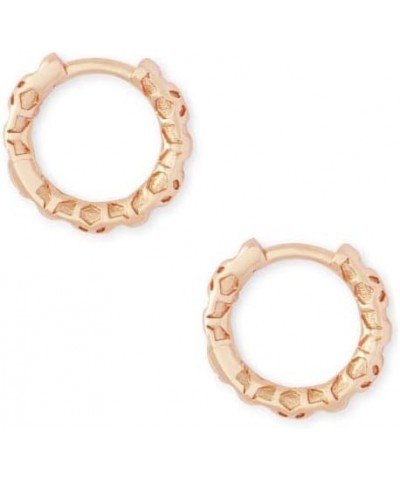 Maggie Huggie Earrings for Women, Fashion Jewelry ROSE GOLD - FILIGREE METAL $23.50 Earrings