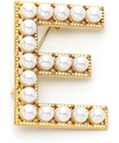 Elegant Women Faux Pearl Beaded Uppercase Letter Brooch Pin Suit Lapel Badge Creative Gift E $3.91 Brooches & Pins