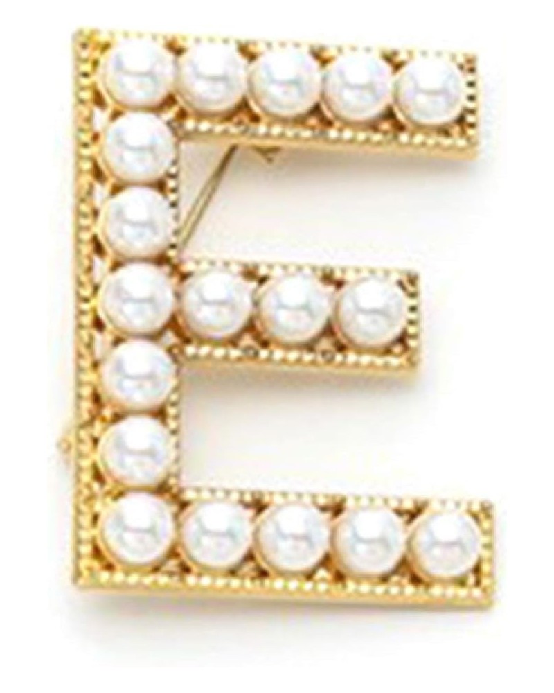 Elegant Women Faux Pearl Beaded Uppercase Letter Brooch Pin Suit Lapel Badge Creative Gift E $3.91 Brooches & Pins