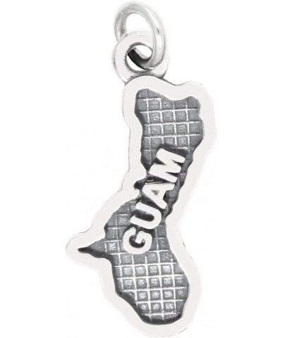 Sterling Silver Oxidized Travel Map of Guam Charm $14.43 Bracelets