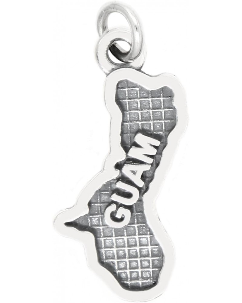 Sterling Silver Oxidized Travel Map of Guam Charm $14.43 Bracelets