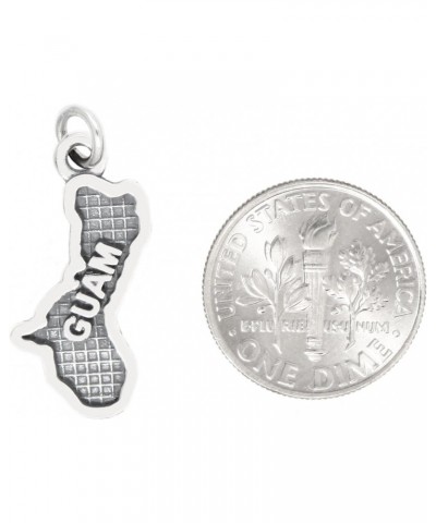 Sterling Silver Oxidized Travel Map of Guam Charm $14.43 Bracelets