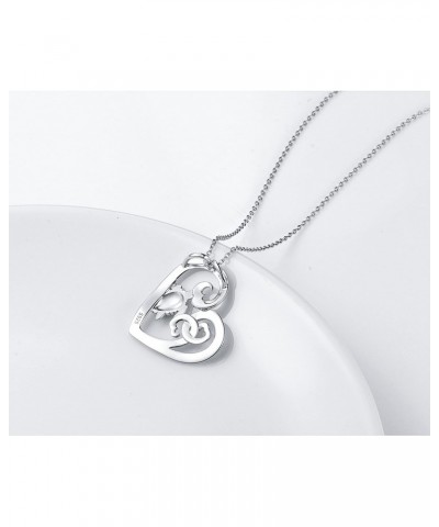 S925 Sterling Silver Turtle Love Heart Pendant Necklace for Women Jewelry Gift $7.79 Necklaces