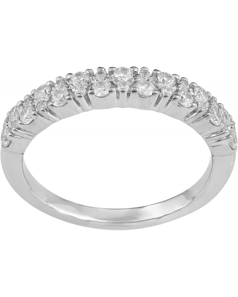 1/2 CTW Diamond Anniversary Ring set in 925 Sterling Silver 8 $45.11 Rings