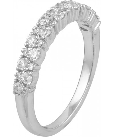 1/2 CTW Diamond Anniversary Ring set in 925 Sterling Silver 8 $45.11 Rings