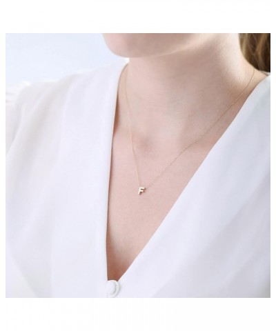 100% 14k Pure Gold Necklace - Non Tarnish Dainty Charm Personalized Initial Necklaces for Women, Teen Girls, Mom, Daughter, G...