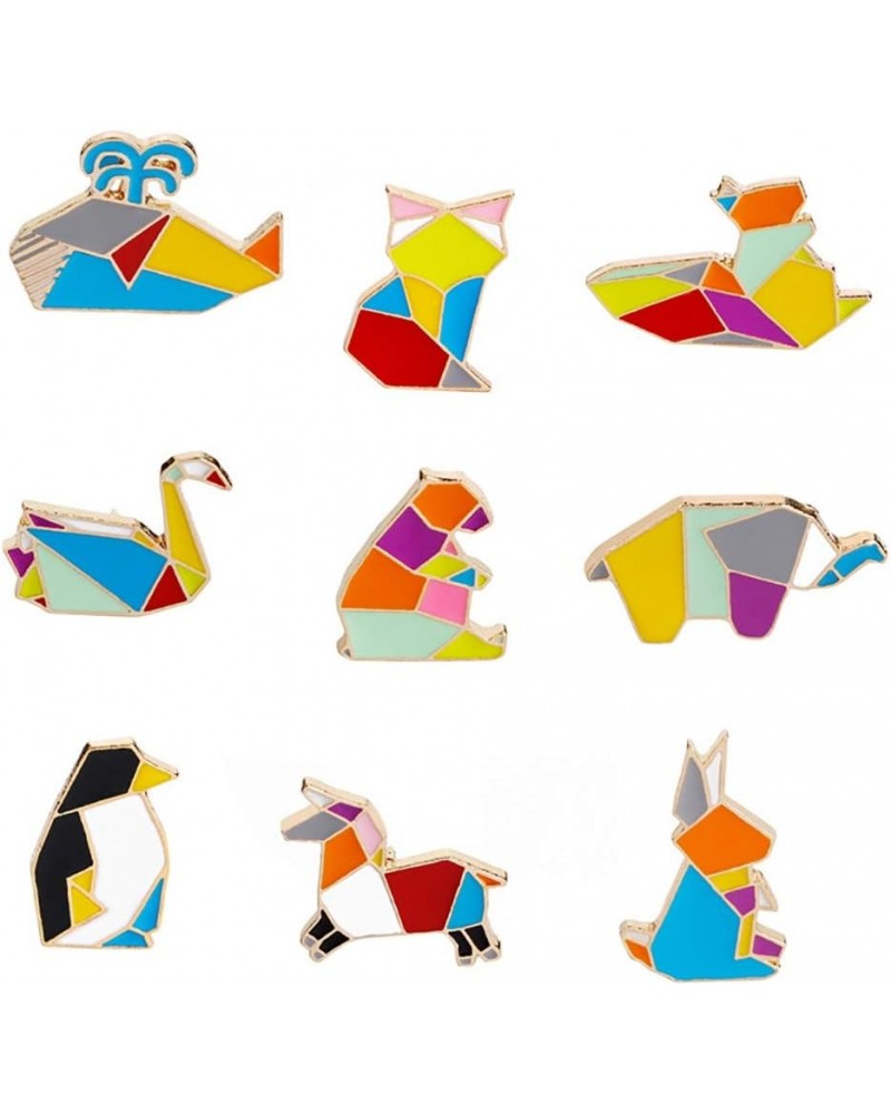 Fashion Cartoon Enamel Brooch Pins Set for Unisex Child Women's Clothing Decorate Colorful Animals $11.65 Brooches & Pins