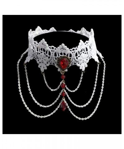 Vintage Lace Choker Necklaces Vintage Crystal Pendant Necklace for Women Retro Costume Cosplay Accessories GN-139 $6.14 Neckl...