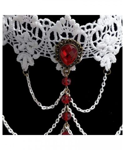 Vintage Lace Choker Necklaces Vintage Crystal Pendant Necklace for Women Retro Costume Cosplay Accessories GN-139 $6.14 Neckl...