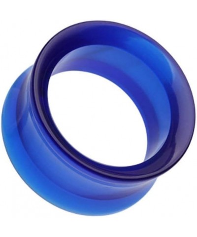 Basic Acrylic Double Flared Ear Gauge Tunnel Plug 7/8" (22mm), Blue $11.20 Body Jewelry