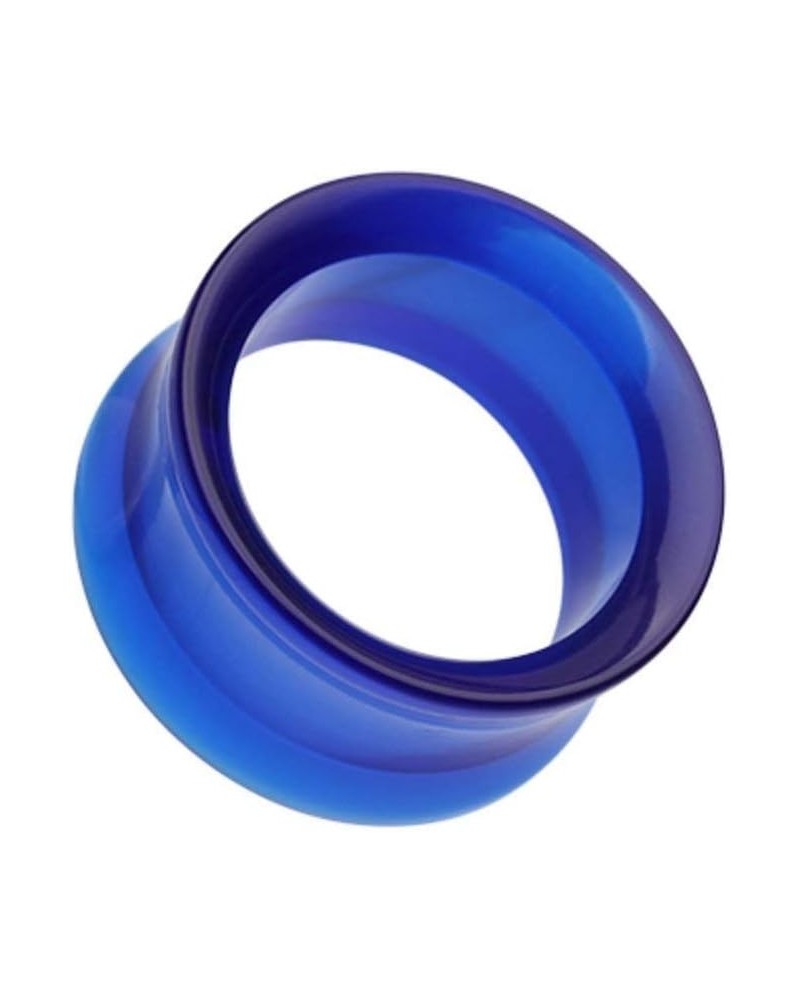 Basic Acrylic Double Flared Ear Gauge Tunnel Plug 7/8" (22mm), Blue $11.20 Body Jewelry