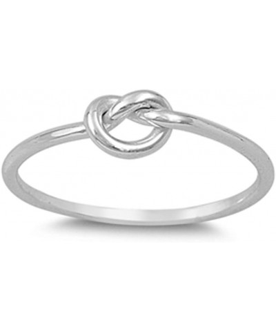 Choose Your Color Sterling Silver Knot Ring High Polish--Size 4 $8.39 Rings