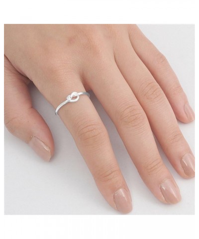 Choose Your Color Sterling Silver Knot Ring High Polish--Size 4 $8.39 Rings