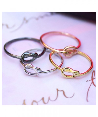 Choose Your Color Sterling Silver Knot Ring High Polish--Size 4 $8.39 Rings