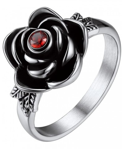 Memorial Keepsake Urn Rings for Ashes Hair for Women Men, Claddagh Heart Ring, Rose Ring, Cremation Jewelry, Black/18K Gold P...