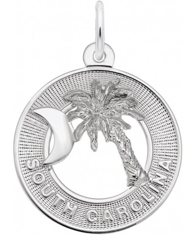 Palmetto Crescent Moon Charm, Charms for Bracelets and Necklaces White Gold $24.95 Bracelets