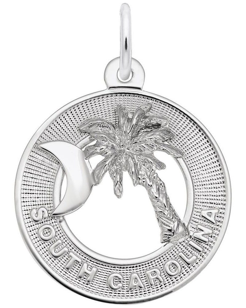 Palmetto Crescent Moon Charm, Charms for Bracelets and Necklaces White Gold $24.95 Bracelets