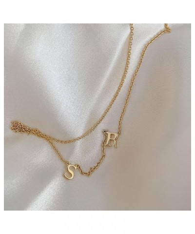 Initial Necklace for Women, 14k Gold Plated Dainty Gold Letter Necklace, Personalized Initial Pendant Necklace Gold Choker Ne...