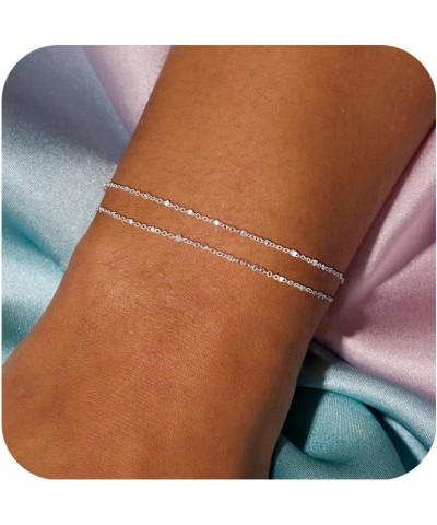 Bracelets for Women, Dainty Bracelets for Women Layered Adjustable Chain Length Jewelry Bracelets for Women and Teenagers (Go...