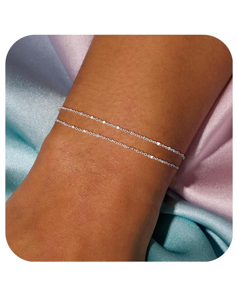 Bracelets for Women, Dainty Bracelets for Women Layered Adjustable Chain Length Jewelry Bracelets for Women and Teenagers (Go...