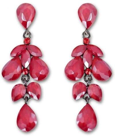 Clear/Gold Teardrop Austrian Crystal Bridal Dangle Earring F-red $9.34 Earrings