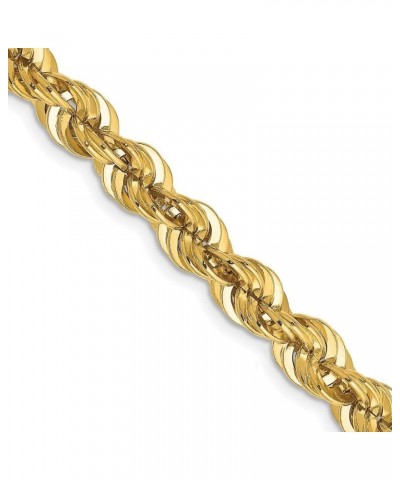 14k Yellow Gold 6mm Handmade Regular Rope Chain Bracelet Fine Jewelry for Men Women 30.0 Inches $599.38 Bracelets