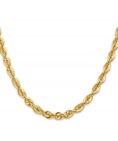 14k Yellow Gold 6mm Handmade Regular Rope Chain Bracelet Fine Jewelry for Men Women 30.0 Inches $599.38 Bracelets