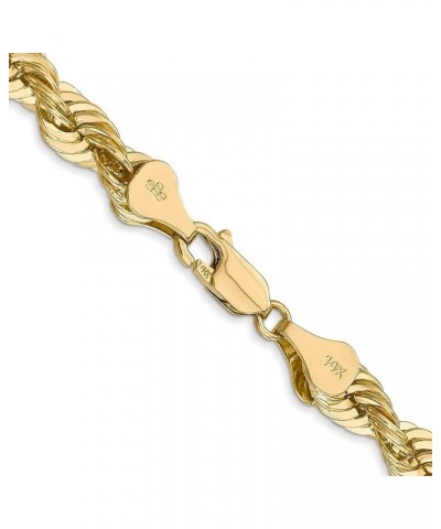 14k Yellow Gold 6mm Handmade Regular Rope Chain Bracelet Fine Jewelry for Men Women 30.0 Inches $599.38 Bracelets