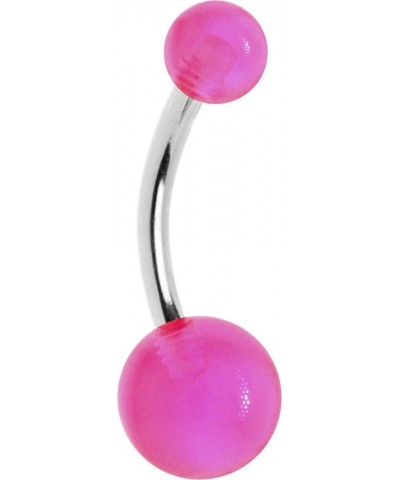 Stainless Steel Pinksicle Acrylic Ball Belly Button Ring $6.83 Body Jewelry