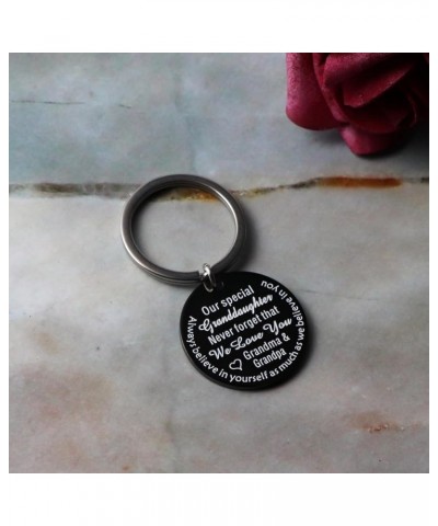 Grandparents to Granddaughter Gifts Never Forget That We Love You Keychain Inspirational Gift for Granddaughter Our Special G...