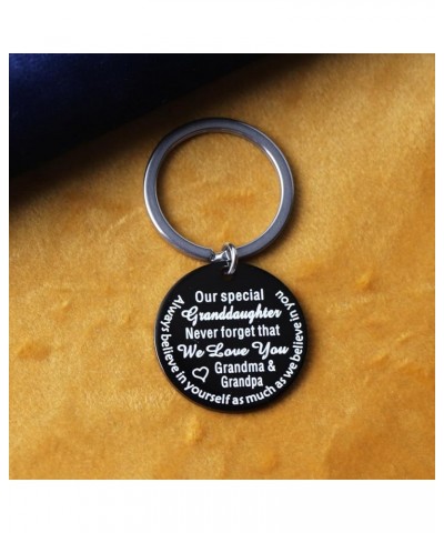 Grandparents to Granddaughter Gifts Never Forget That We Love You Keychain Inspirational Gift for Granddaughter Our Special G...