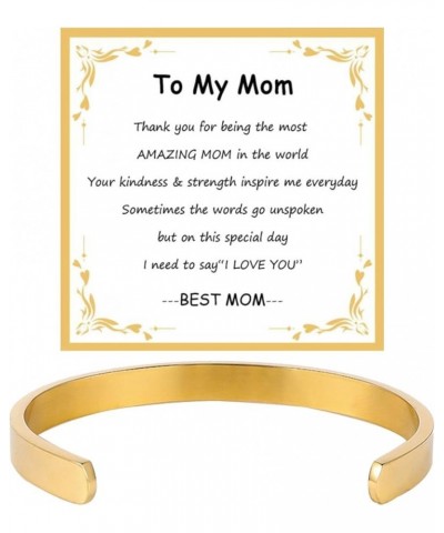 8mm Stainless Steel Bracelet for Women Inspirational Bithday Gifts for Her for Mom/Sister/Love B-gold Cuff to my mom $11.19 B...