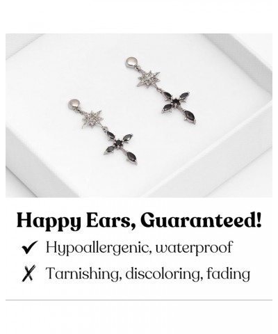 Original Dangle Earrings | 14K White Gold Plated Drop Earrings | Designed in NYC Twilight Cross $10.50 Earrings