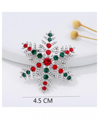 Christmas Snowflake Brooches Winter Holiday Austrian Crystal Snowflake Brooch Pins Women Girls Men Lapel Pins Elegant Dress A...