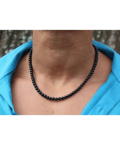 Mens Necklaces Healing Crystal Necklace 19/24/30 Inch Beaded Necklace Chains for Men 6/8/10/12/14/16mm Gemstone Necklace Hand...