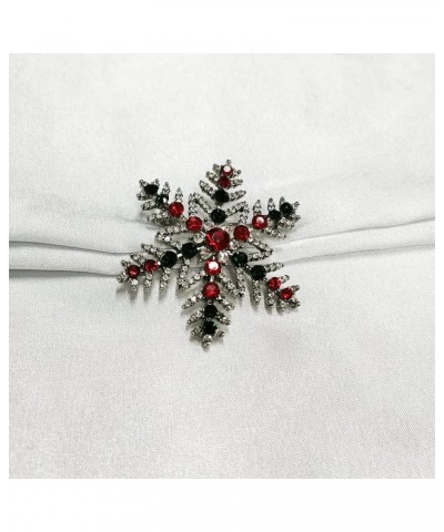 Christmas Snowflake Brooches Winter Holiday Austrian Crystal Snowflake Brooch Pins Women Girls Men Lapel Pins Elegant Dress A...