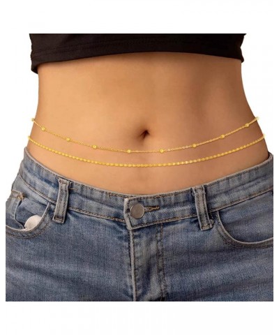 Layered Body Chain Gold Bikini Waist Chain Women Belly Bracelet Stomach Jewelry Accessory for Girls Large Gold-4 $9.43 Body J...