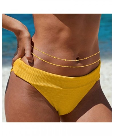 Layered Body Chain Gold Bikini Waist Chain Women Belly Bracelet Stomach Jewelry Accessory for Girls Large Gold-4 $9.43 Body J...