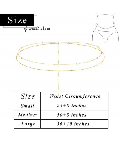 Layered Body Chain Gold Bikini Waist Chain Women Belly Bracelet Stomach Jewelry Accessory for Girls Large Gold-4 $9.43 Body J...