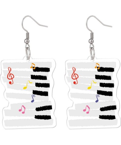 Colorful Teacher Earrings for Women Girls - Acrylic Rainbow Pencil Dangle Earrings School Gift Piano Keys Earrings $5.12 Earr...