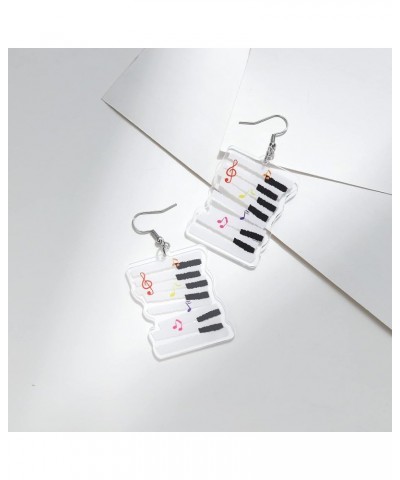 Colorful Teacher Earrings for Women Girls - Acrylic Rainbow Pencil Dangle Earrings School Gift Piano Keys Earrings $5.12 Earr...